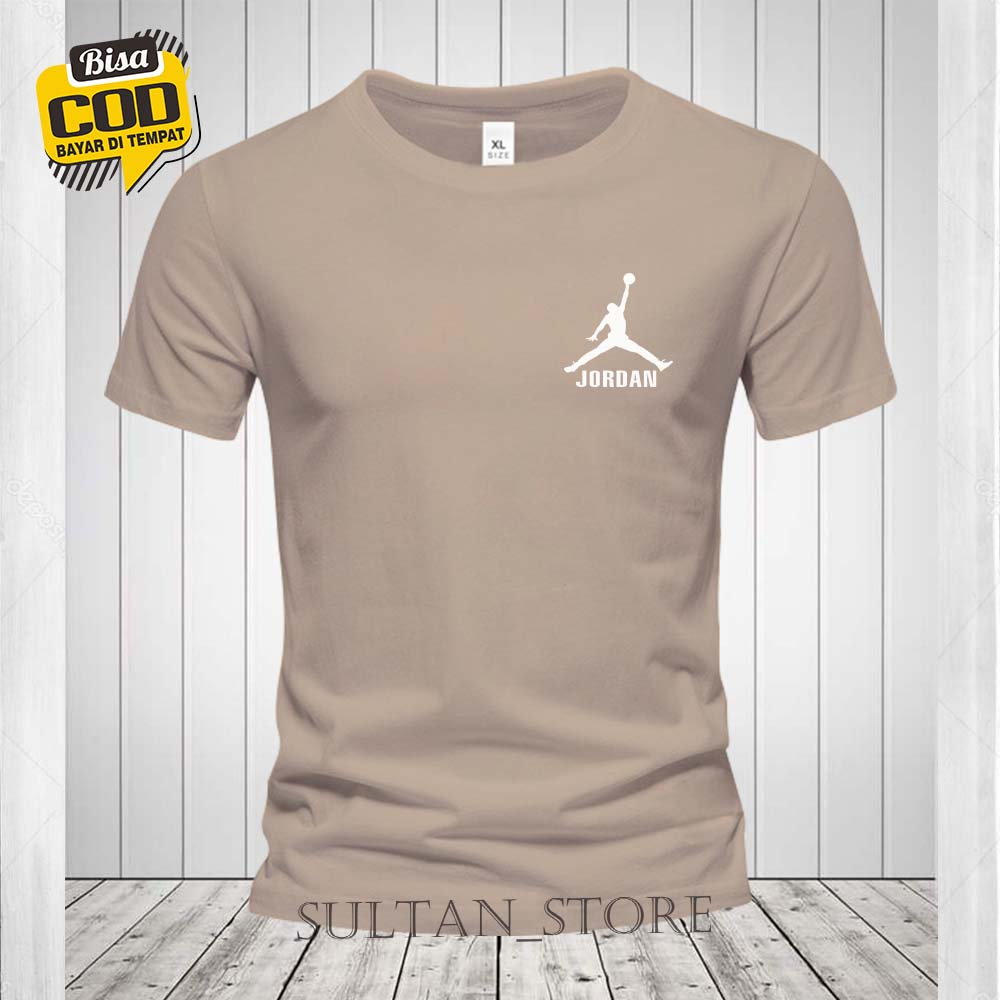 Baju Kaos Distro Jordan Kiri Putih >Baju Lengan Pendek Premium Quality >Kaos Pria&Wanita /SULTAN_STO