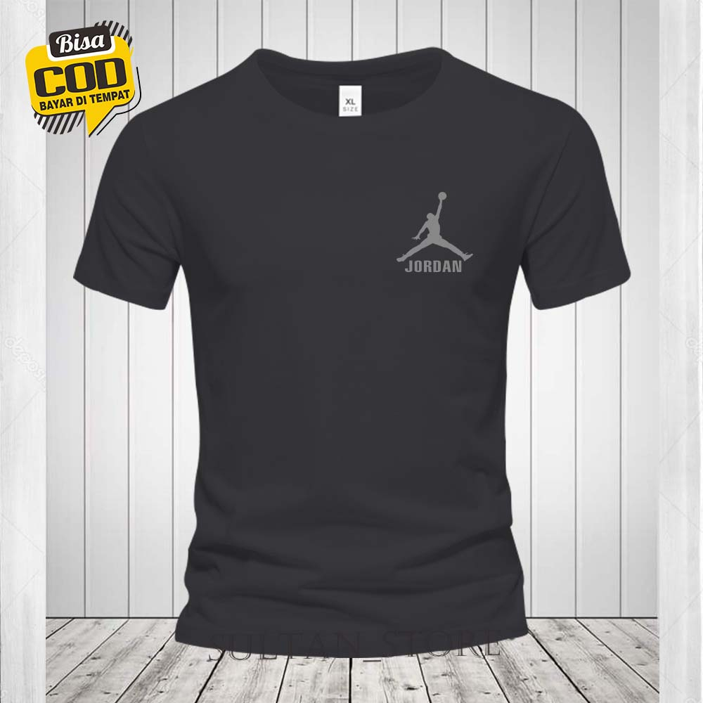 Baju Kaos Distro Jordan Kiri Silver >Baju Lengan Pendek Premium Quality >Kaos Pria&Wanita /SULTAN_ST