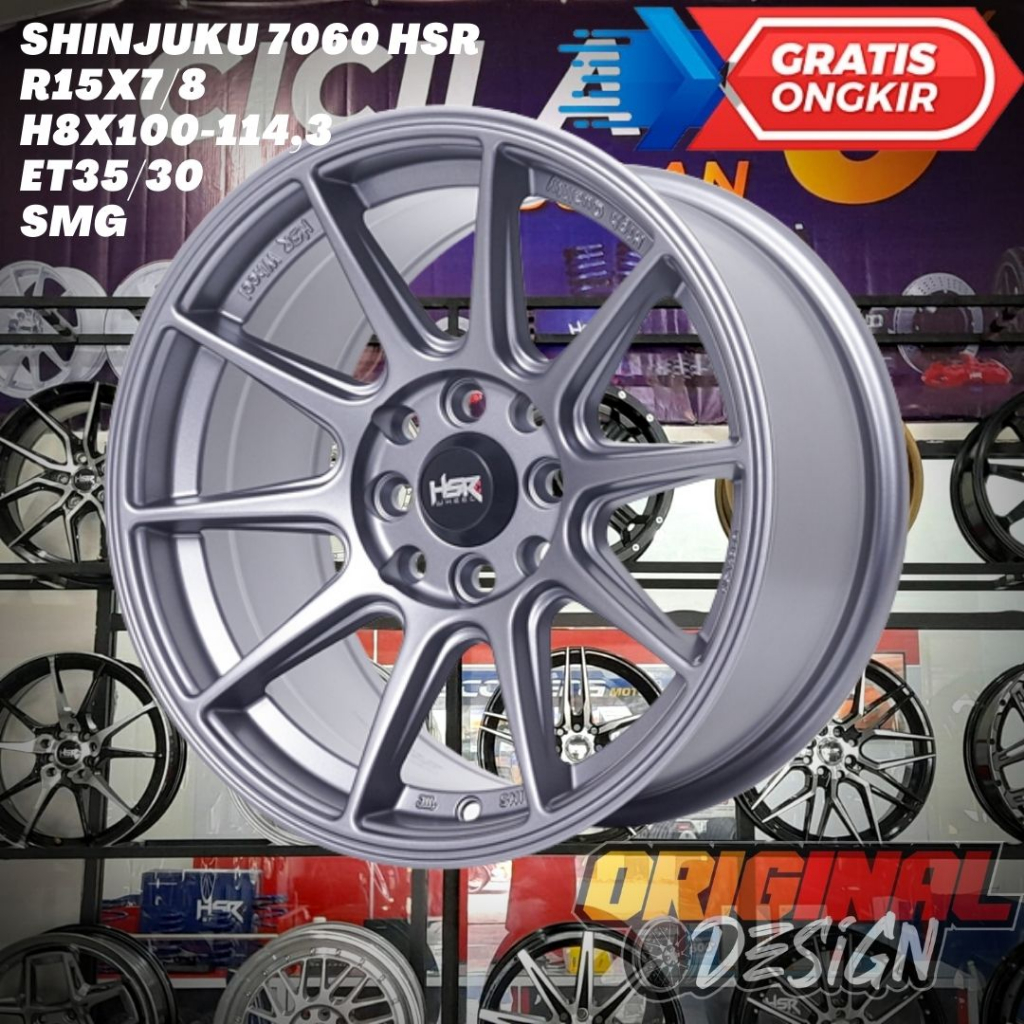 Velg Mobil Racing Ring 15 HSR SHINJUKU R15 VIOS , TIMOR , ACCENT , CITY