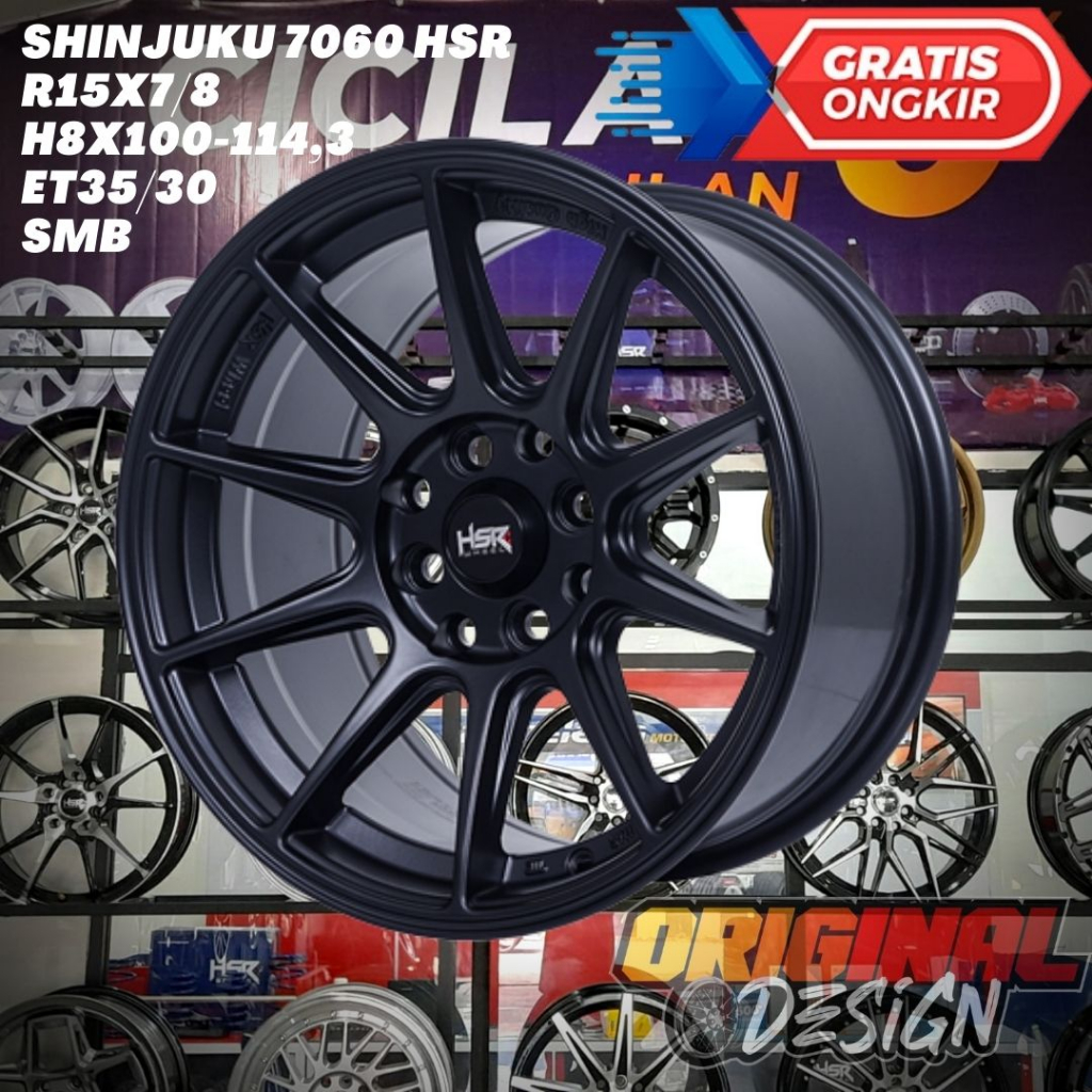 Velg Mobil Ring 15 MURAH HSR SHINJUKU R15 Soluna , Baleno , Vios , Accent