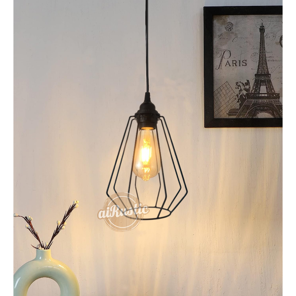 Lampu gantung hias minimalis vintage airustic dekorasi rumah kamar tidur cafe jh4