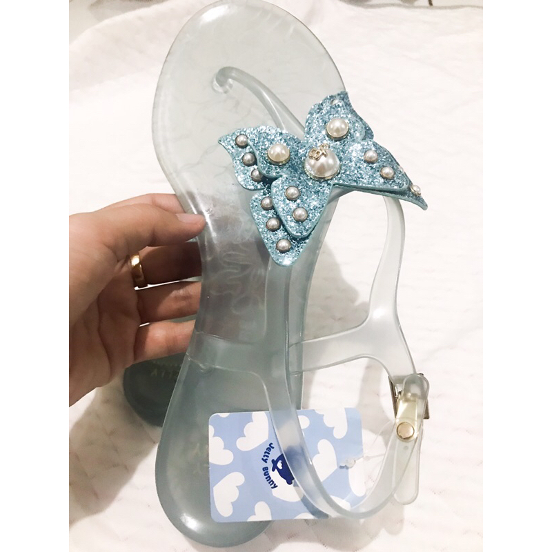 SANDAL JELLY BUNNY THAILAND ORIGINAL/ JELBUN/ JELLY BUNNY/ JELLY BUNNY SENDAL TALI/ KUPU BIRU