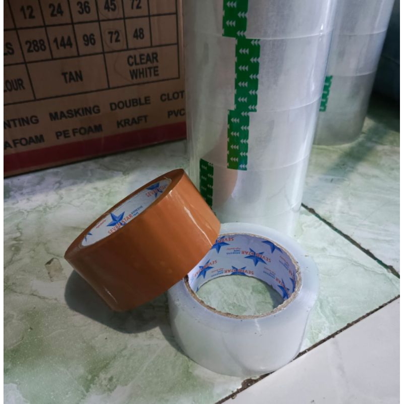 

lakban bening/coklat 45 MM / 90Y dan 100 lakban berkualitas