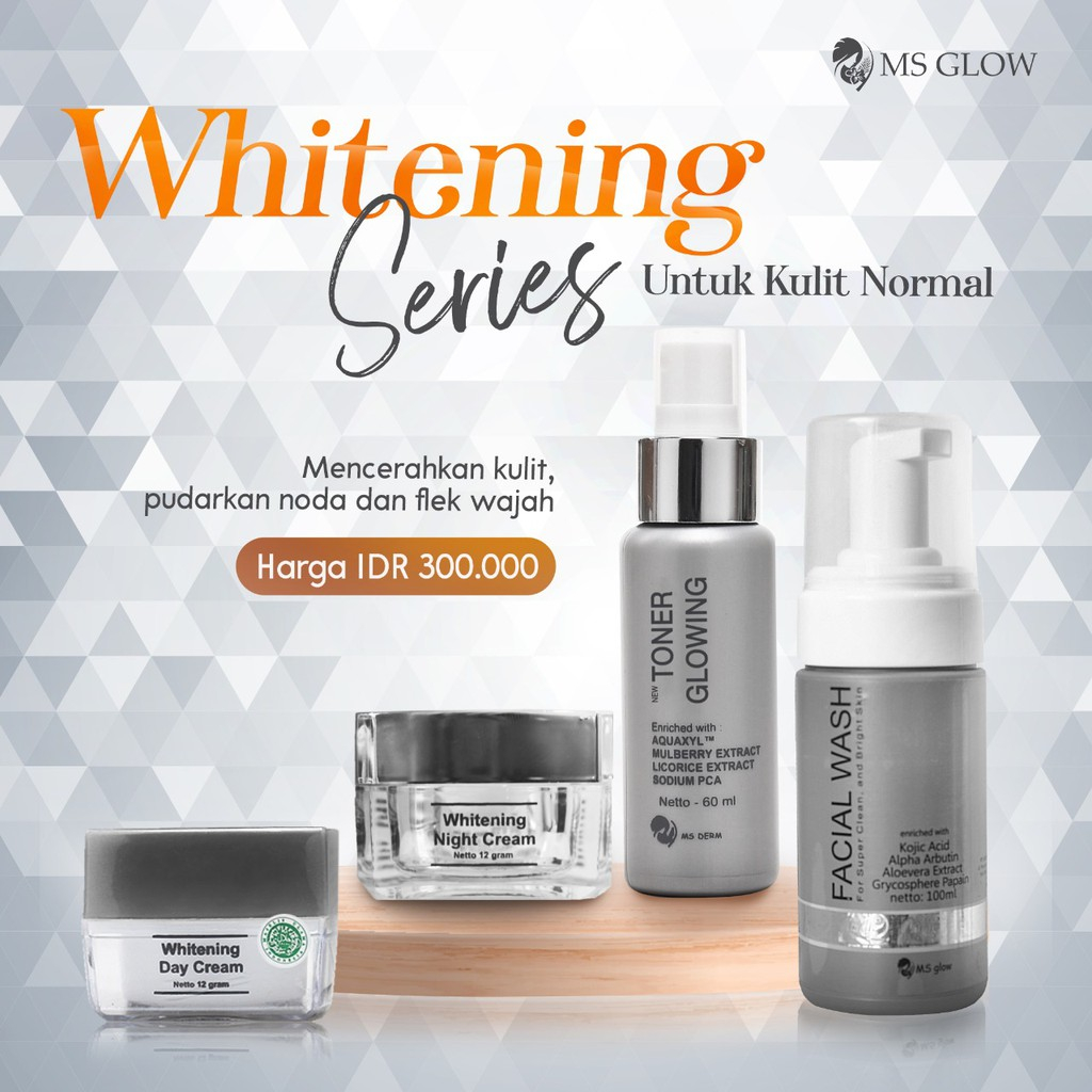 PAKET WHITENING MS GLOW PAKET DAN ECER MS GLOW BPOM