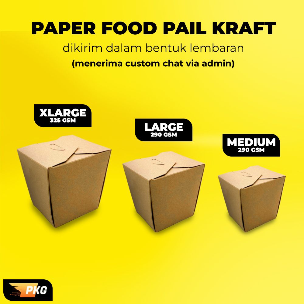 Paper Rice Box / Food Pail Paper / Pail Box All Size