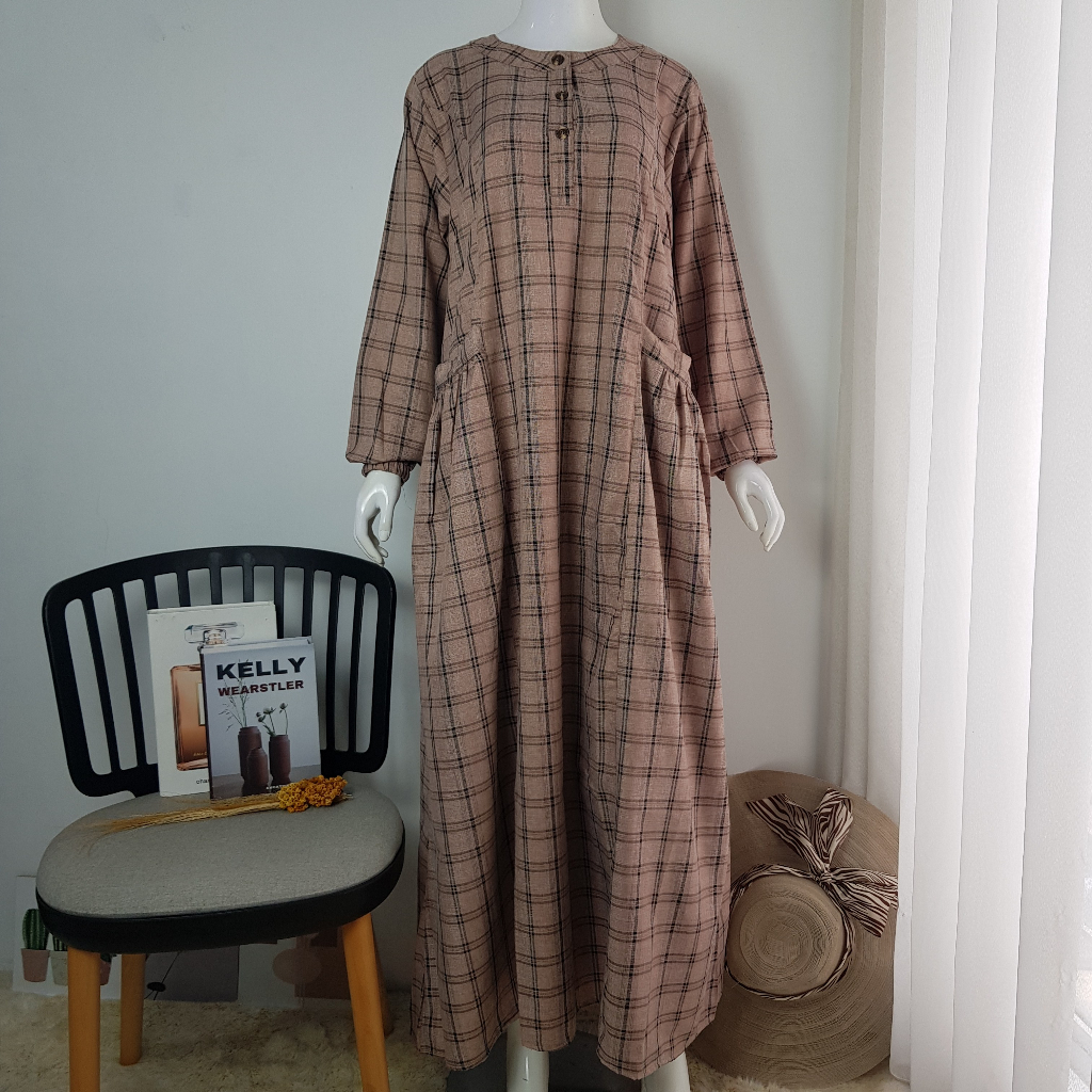 Gamis Wanita Bahan Katun Madinah Import Premium (GZ Kotak)