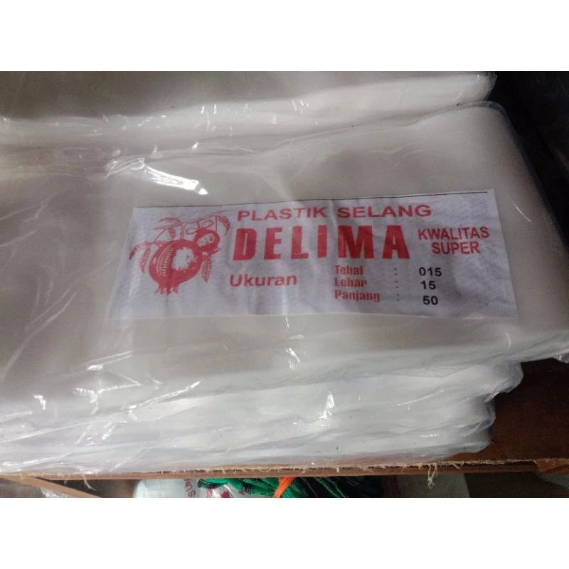Selang plastik 3" delima 50 meter bening/putih