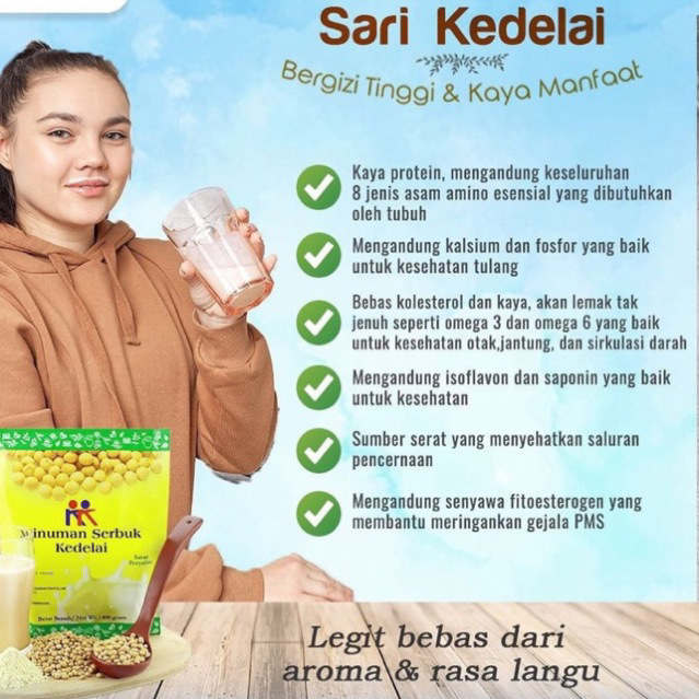 

Susu kedelai bubuk 400gram import Hai Long Jiang (China) soyabean