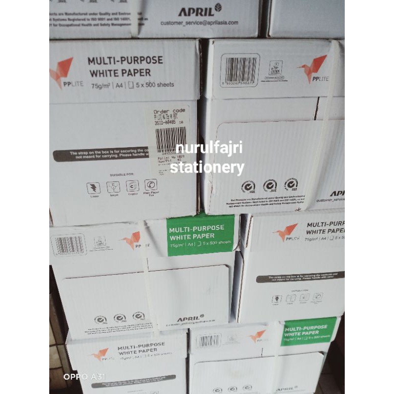 

kertas HVS 75 gram A4 PP lite 1 dus