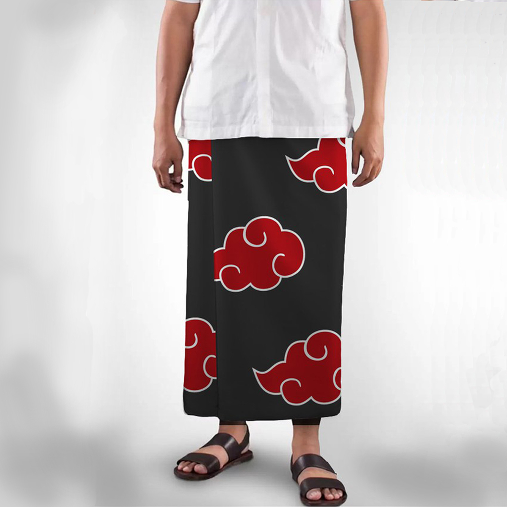 SARUNG MILENIAL AKATSUKI SARUNG KEKINIAN SARUNG CUSTOM ANIME CASUAL NARUTO AKATSUKI DESAIN SESUKAMU 