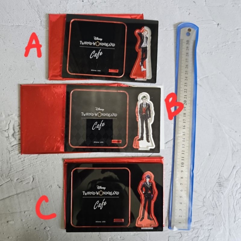 twisted wonderland acrylic stand tatakan gelas deuce trey cater