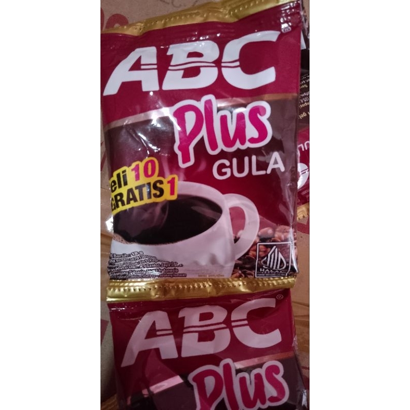 

Kopi ABC plus gula 4 renceng (44 sachet)