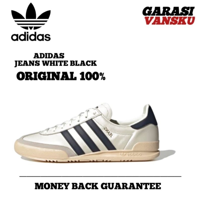 ADIDAS JEANS WHITE BLACK ORIGINAL