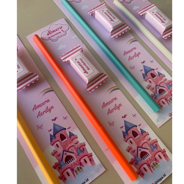 

[CUSTOM] SOUVENIR ULANG TAHUN ANAK PENSIL PENGHAPUS SEKOLAH