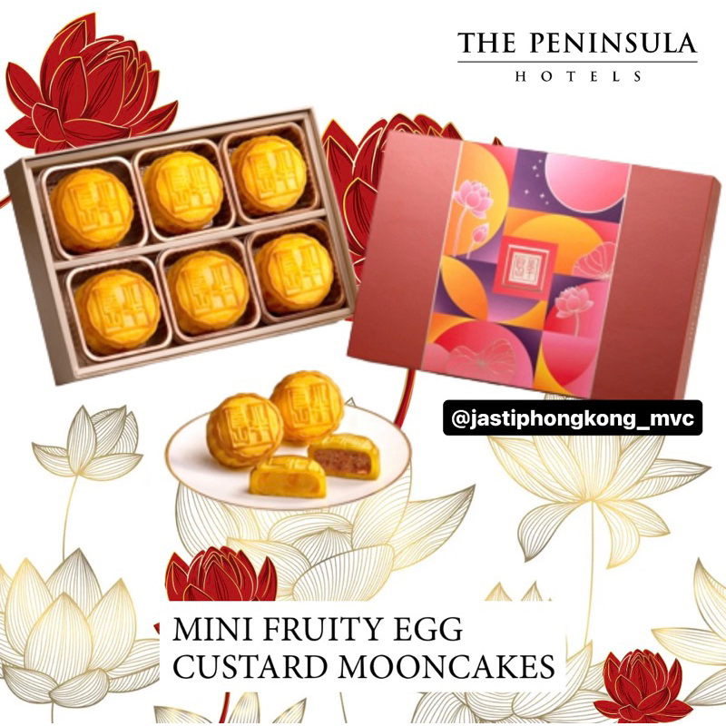 

PENINSULA MOONCAKE MINI FRUITY EGG CUSTARD | MOONCAKE HONGKONG | JASTIP HONGKONG TAIWAN CHINA