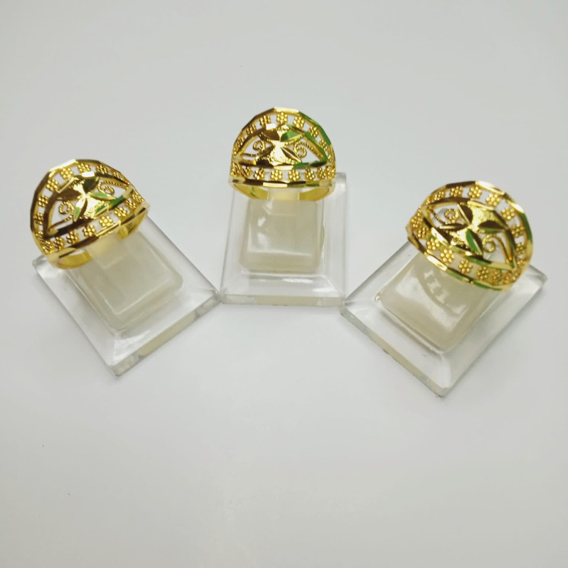Cincin mas dubai motif bunga