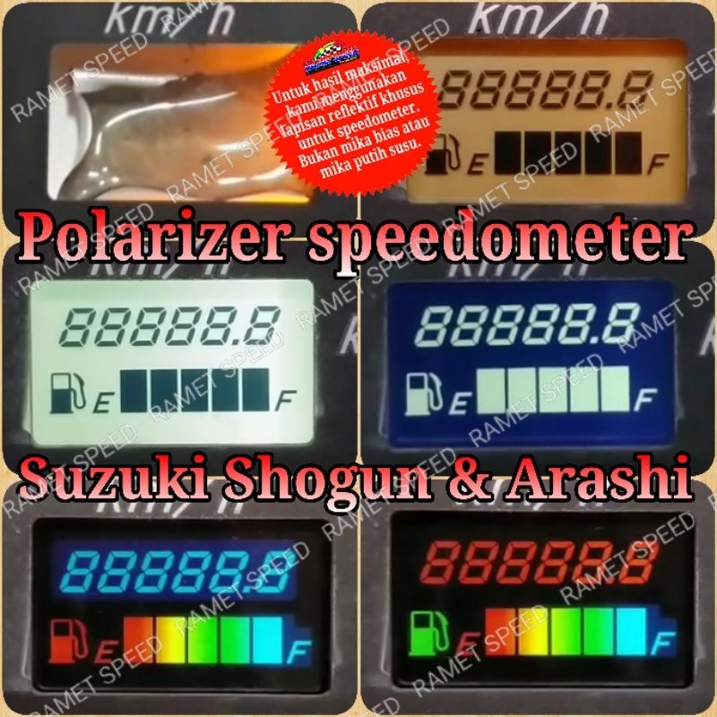 Polarizer Speedometer Shogun SP Shogun 125 Suzuki Arashi Polaris Speedometer Suzuki Shogun 125 Dan