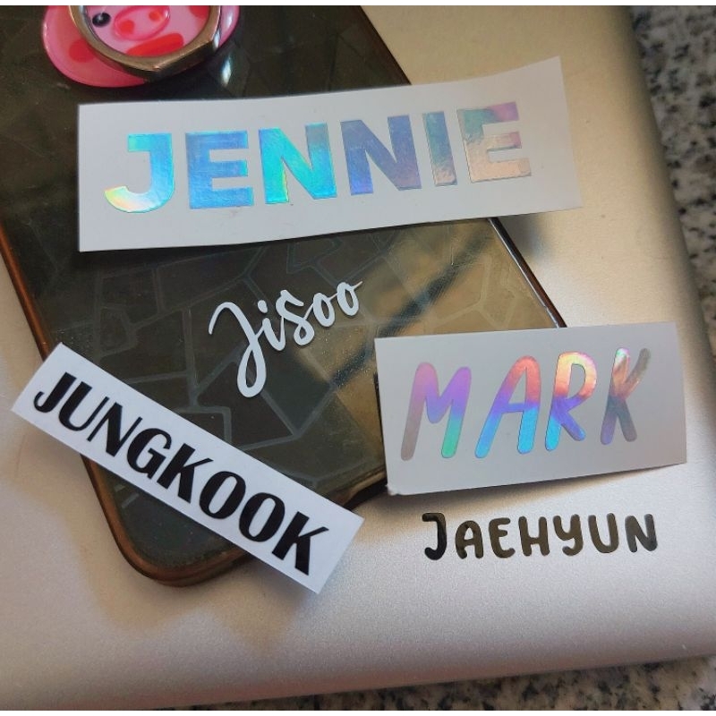 [PER HURUF] Custom sticker nama kpop