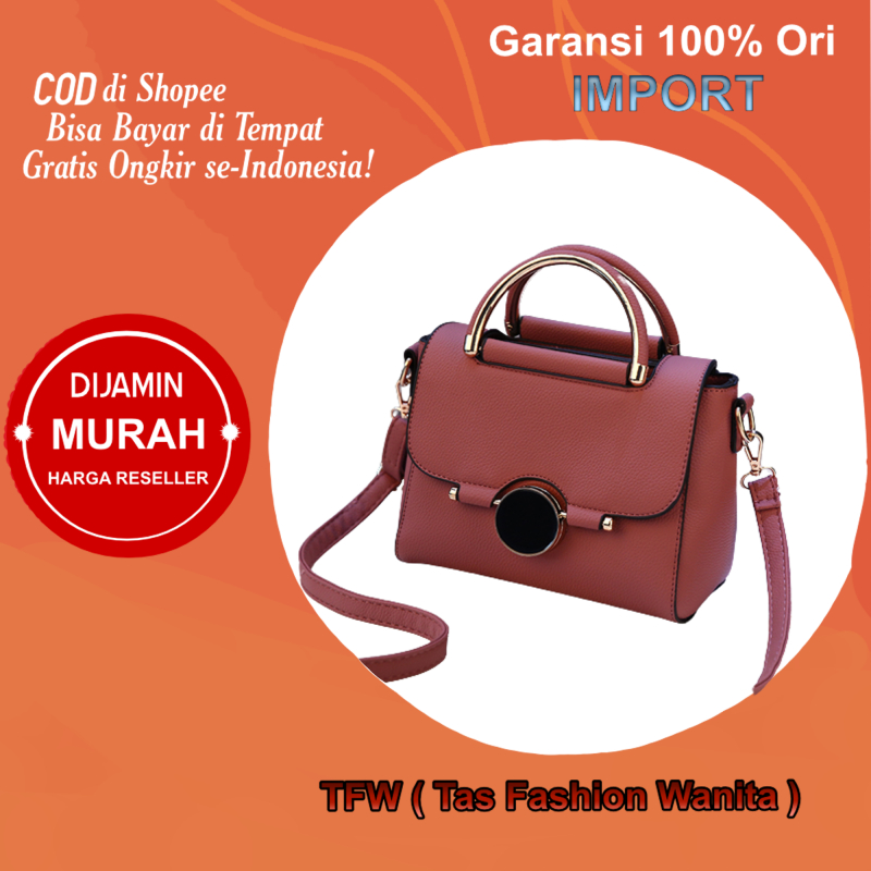 TFW 6201 TAS FASHION WANITA TAS SELEMPANG IMPOR TAS TANGAN SIMPEL ELEGAN 1612