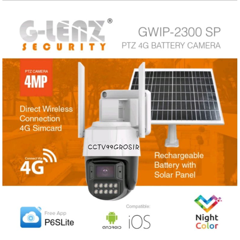 GLENZ CCTV SIM CARD 4G (4MP) PTZ CAMERA - GWIP 2300 P6SLITE