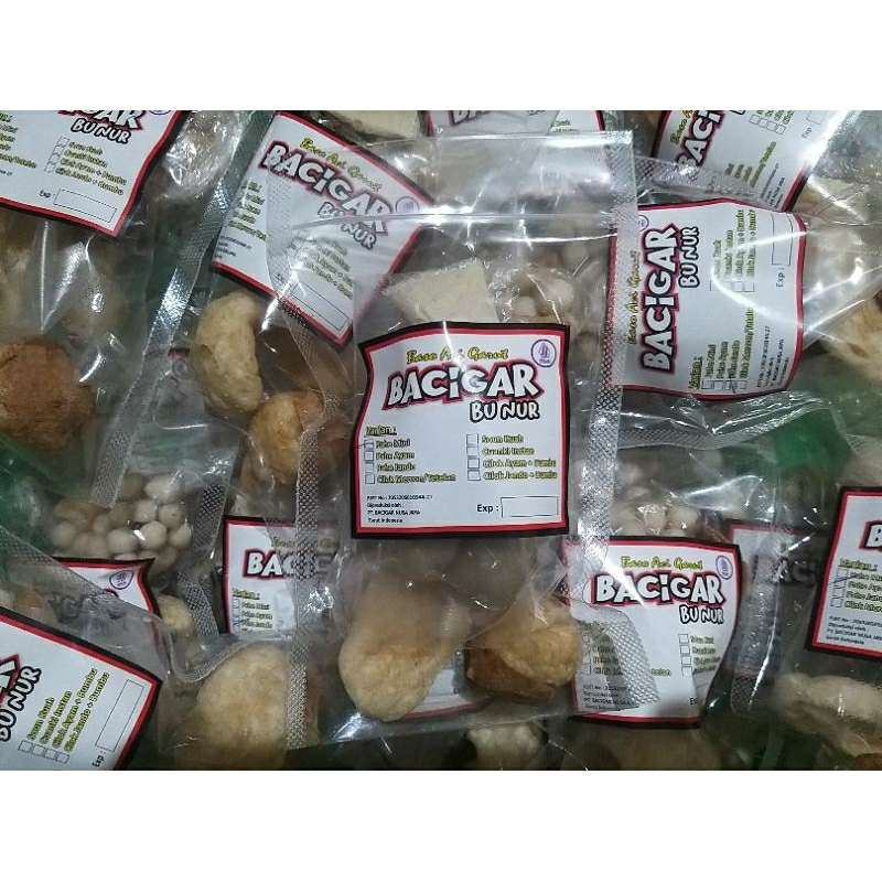 

bacigar,Bacigar Bu Nur porsi pahe PAKET USAHA 50pc,boci,baso aci