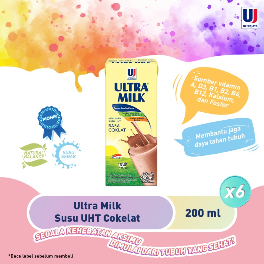 

ULTRA MILK SUSU UHT RASA COKLAT 200 ML | ISI 6 PCS