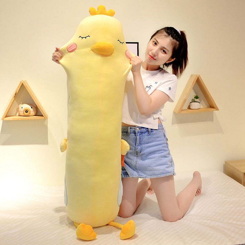 Bantal Guling Boneka Tidur Ayam Kuning Super Jumbo Size 120 cm Chicken Pillow Bahan Halus Lembut Empuk