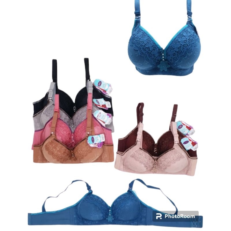 BH BRA BUSA RENDA EMBOSS SEXY CANTIK TANPA KAWAT KAIT 3 PAKAI BUSA CUP BINTIK BRA PIAOLI 7777 PEREMP