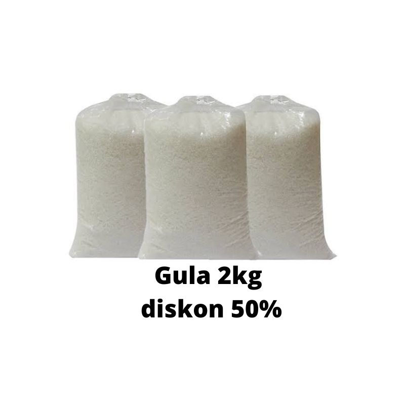 

gula pasir 2 kg bungkus 1 kg