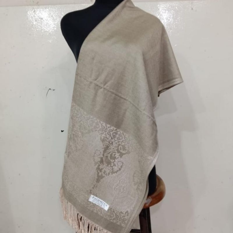 PASHMINA MOTIF POLOS CASHMERE // PASHMINA CASHMERE // SYAL // SCARF // SELENDANG