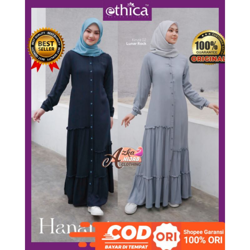 GAMIS ETHICA HANAMI 09 TERBARU ORIGINAL / BAJU GAMIS   TERBARU 2023 / GAMIS SIMPLE ELEGAN / GAMIS MO