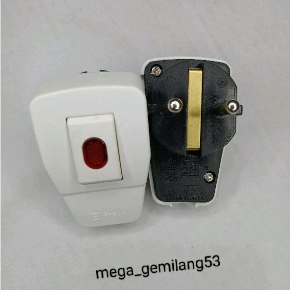 STEKER BROCO +SAKLAR LAMPU STEKER LAMPU  ON OF COLOKAN