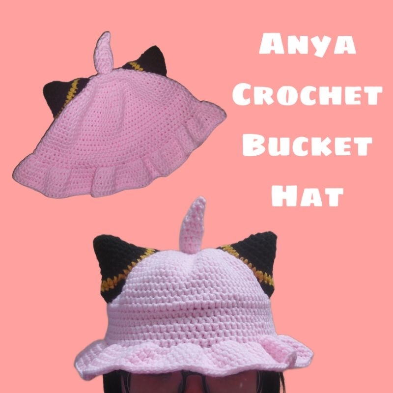 Anya Crochet Bucket Hat, Topi rajut anya forger