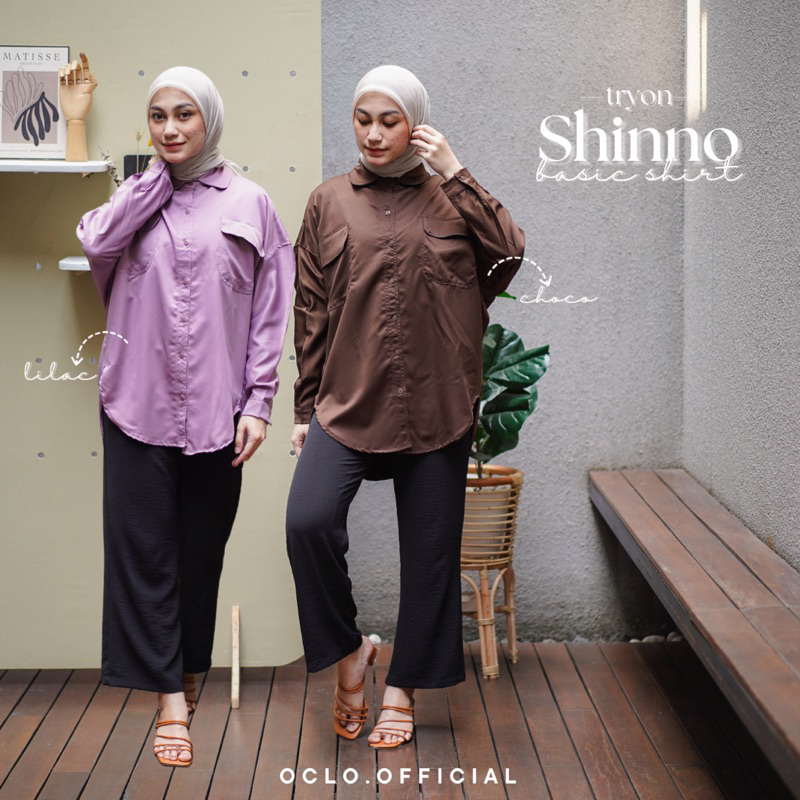 Oclo | Shinno Basic Shirt Kemeja Polos Casual Atasan