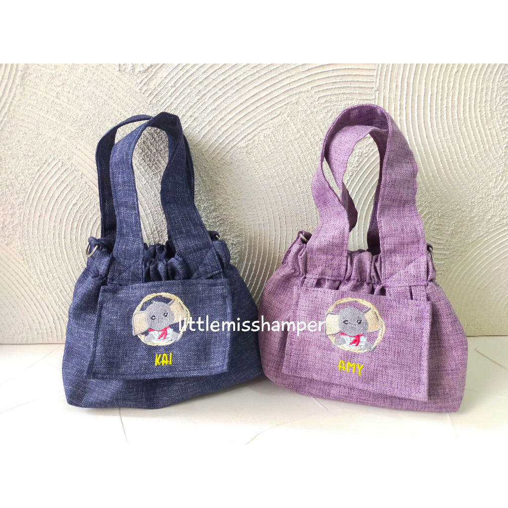 

Custom souvenir dumpling bag hampers souvenir tas canvas gyoza