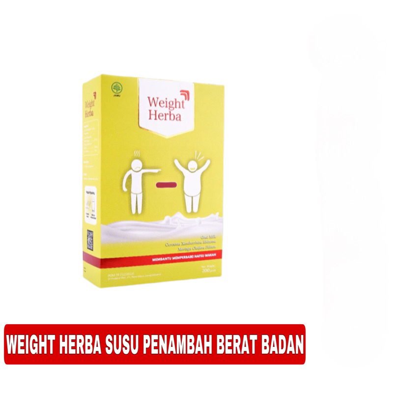 

Weight Herba - Susu Penambah Berat Badan dan Penambah Nafsu Makan 100% Alami Tanpa Efek samping