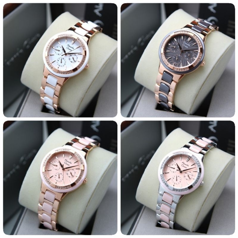 Jam Tangan wanita Alexandre christie AC2299 2299 / keramik Fashion