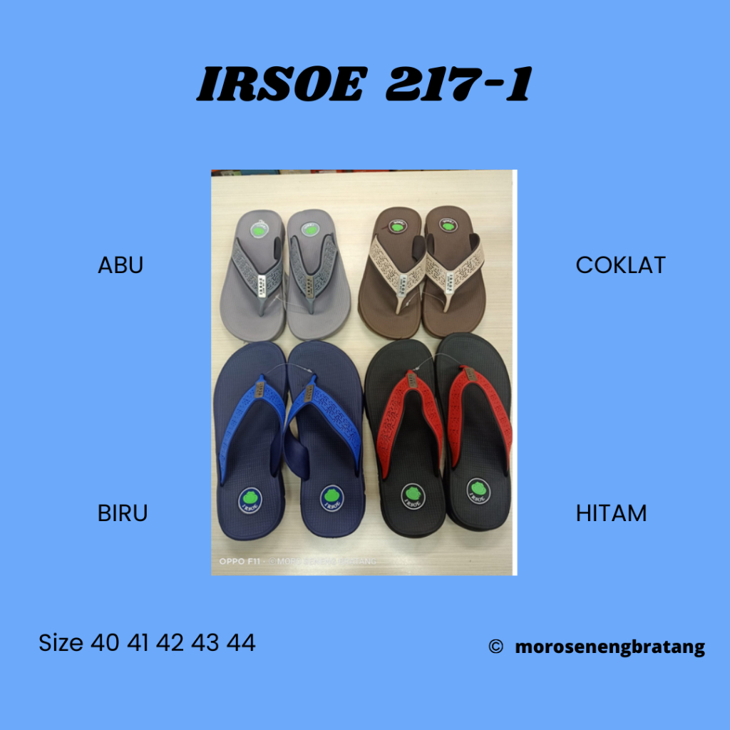 Sandal japit IRSOE 217-1 pria dewasa size 40 41 42 43 44