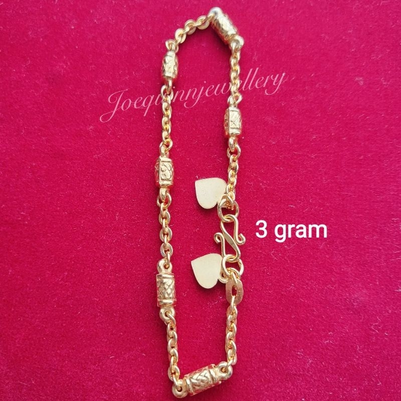 gelang dewasa 3 gram emas muda