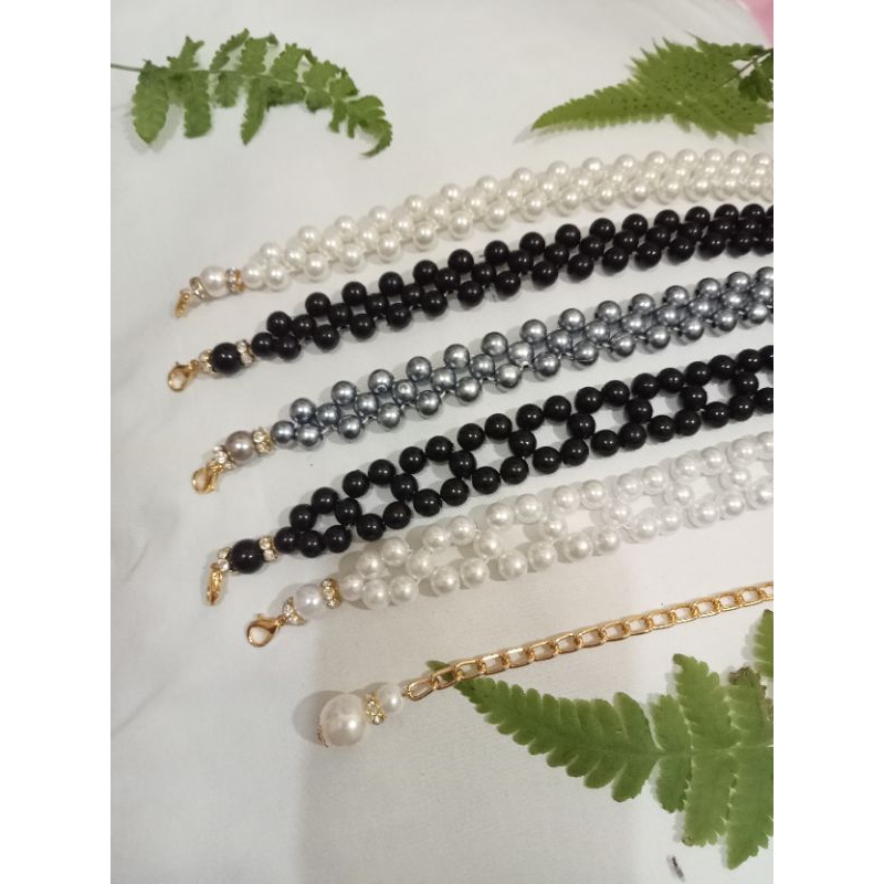 ikat pinggang wanita mutiara rajut