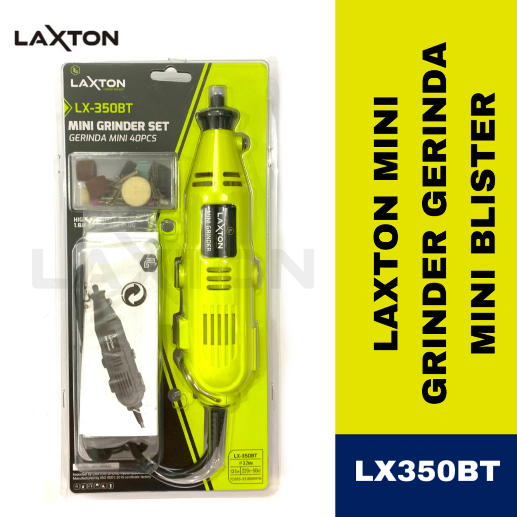 LAXTON mini grinder gerinda mini BLISTER set LX350BT MURAH LARIS