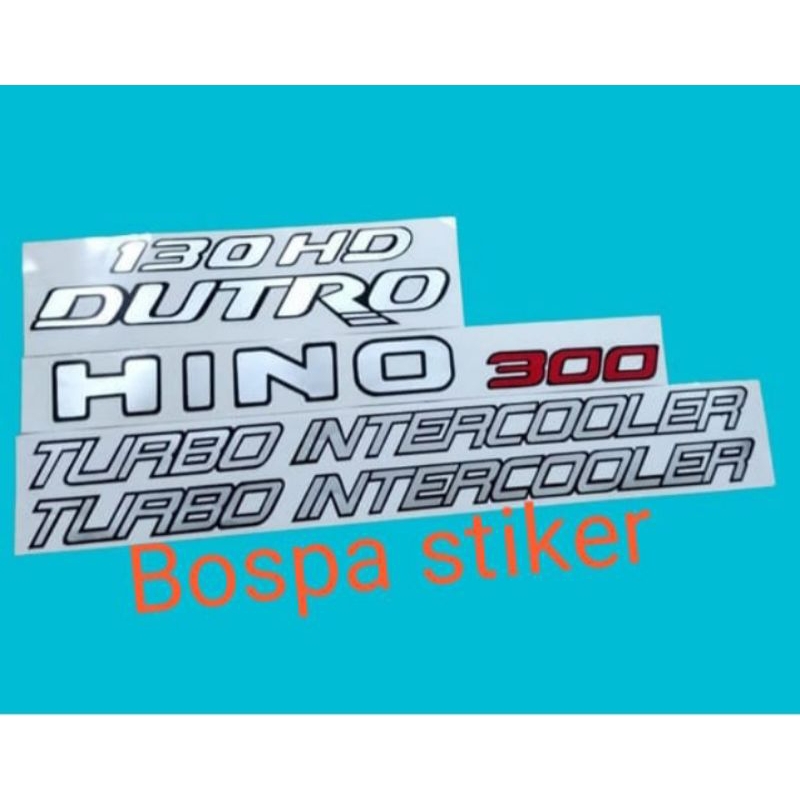 STIKER MOBIL HINO 300 TURBO INTERCOOLER 130 HD DUTRO
