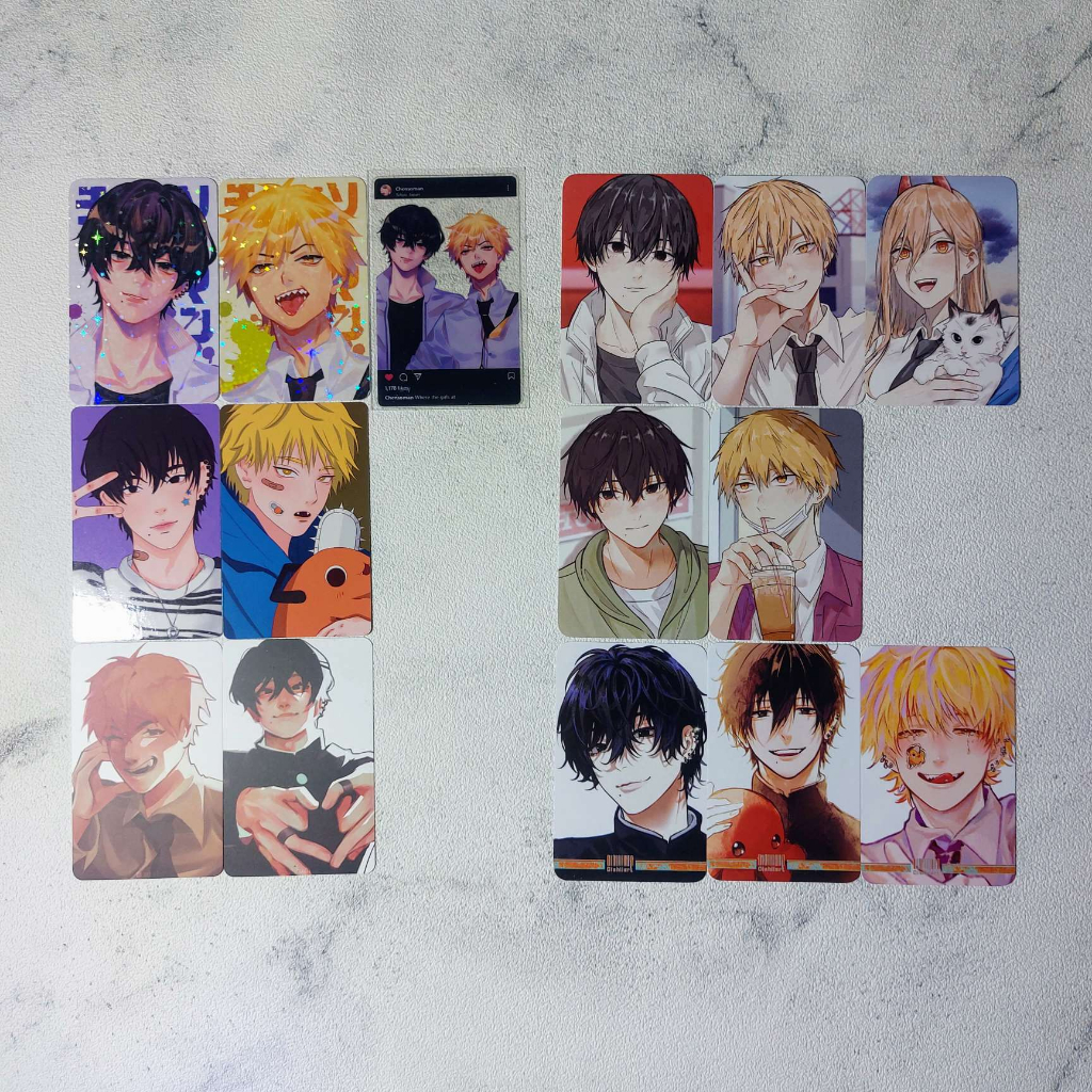 CSM Chainsaw Man Hirofumi Yoshida Denji Power PC Photocard Manga Novel 2D Character Photo Clear Card