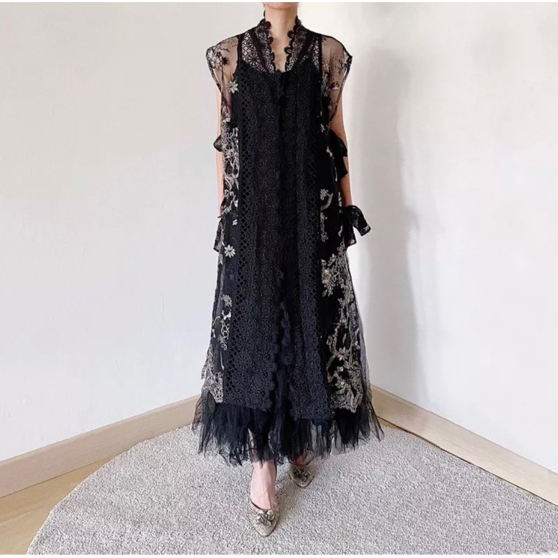 HANYA SEWA Bea Outer in Black by Kina Atelier (Tutu Skirt Available)