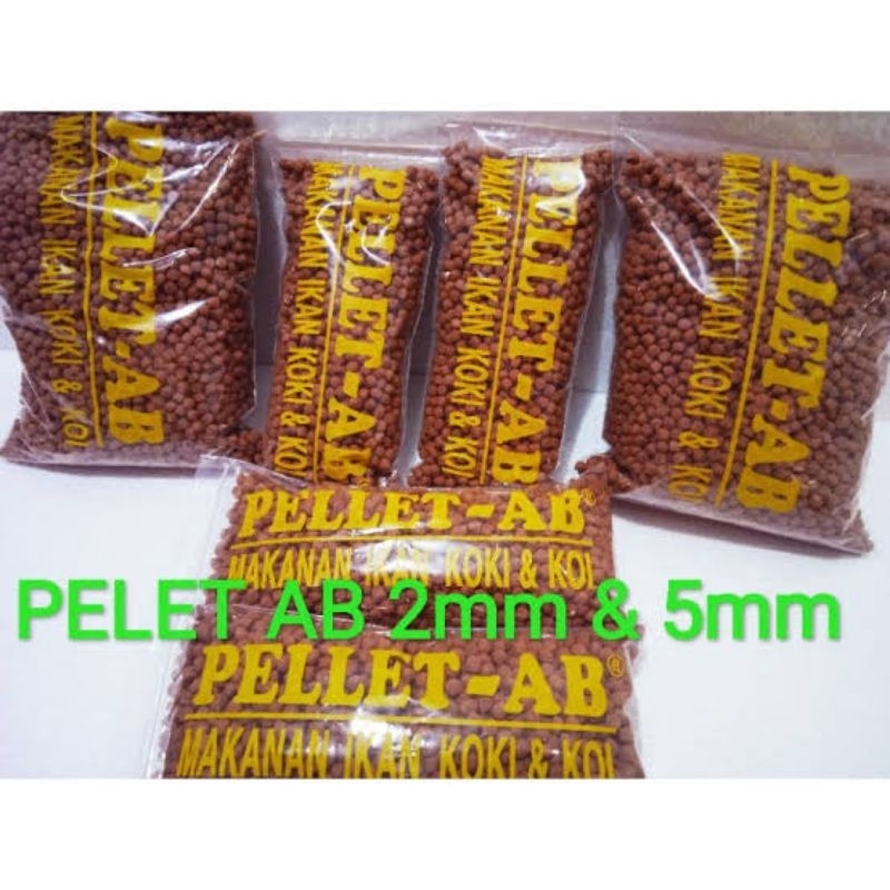 MAKANAN IKAN PELET AB 200GRAM UKURAN 2MM DAN 5MM