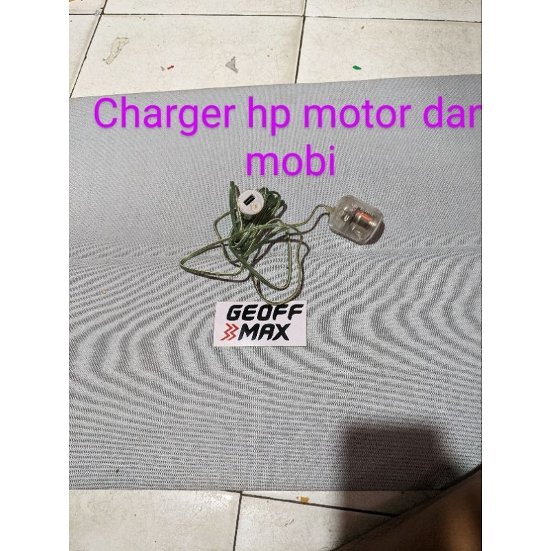 Charger Hape Casan Hp buat Motor Mobil Dan Kabel 24v