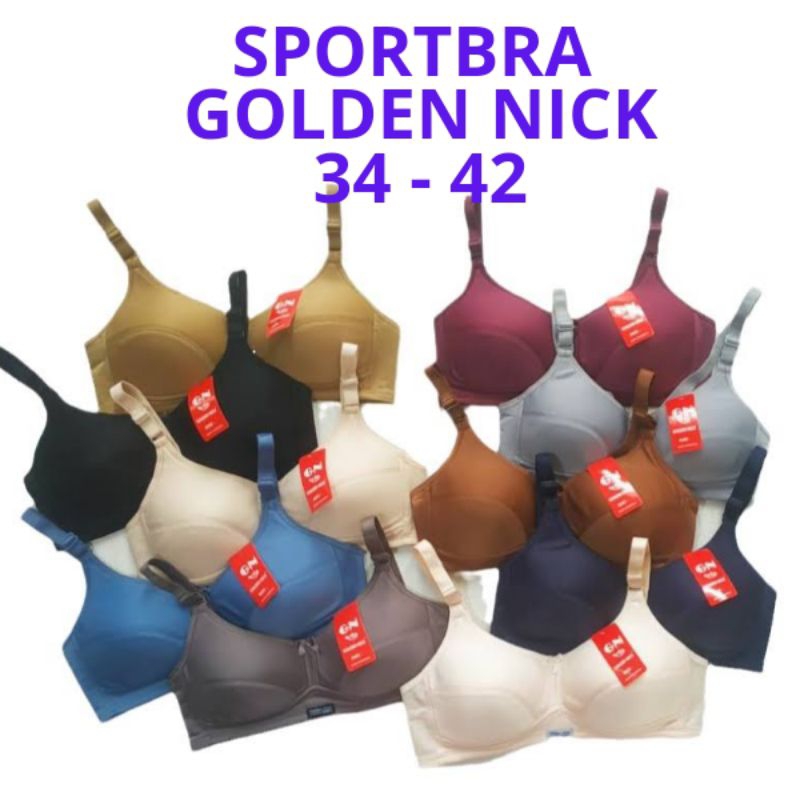 BH SPORT GOLDEN NICK SPORTBRA GN LICIN/  SPORTBRA GOLDENNICK TANPA KAWAT ORIGINAL