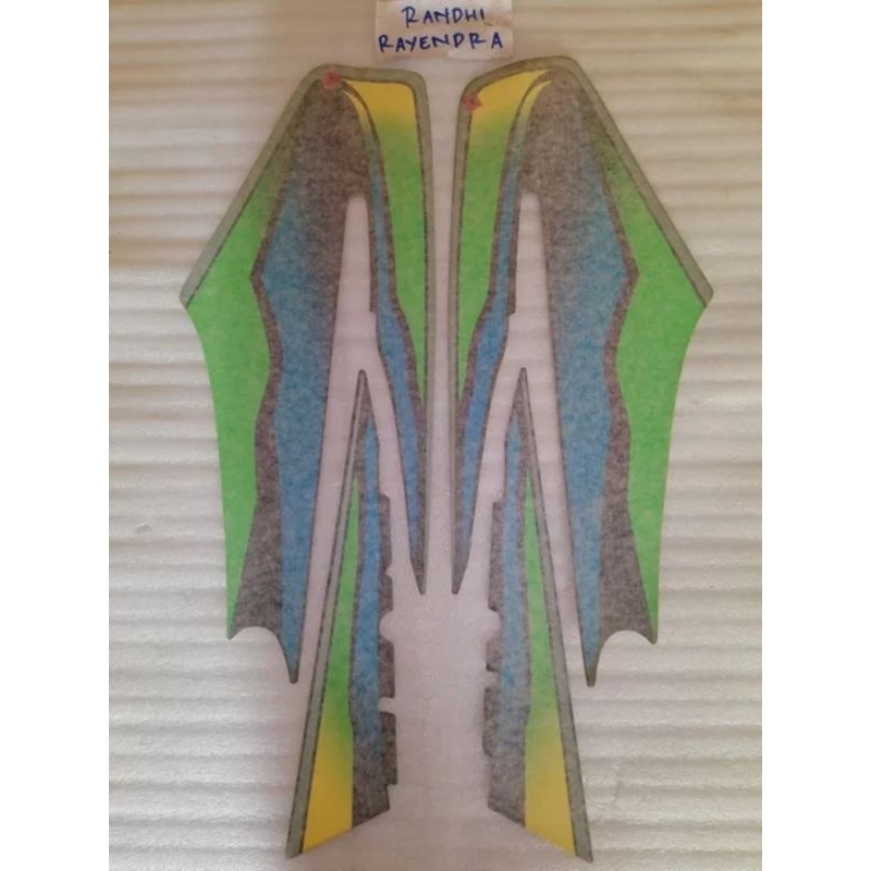 striping body tangki original ori yamaha rxk rx king master hijau ijo tahun 1999 2000