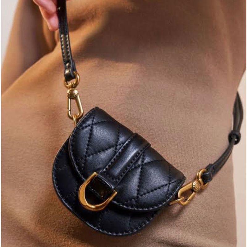 Micro gabine quilted saddle bag charles & keith bag