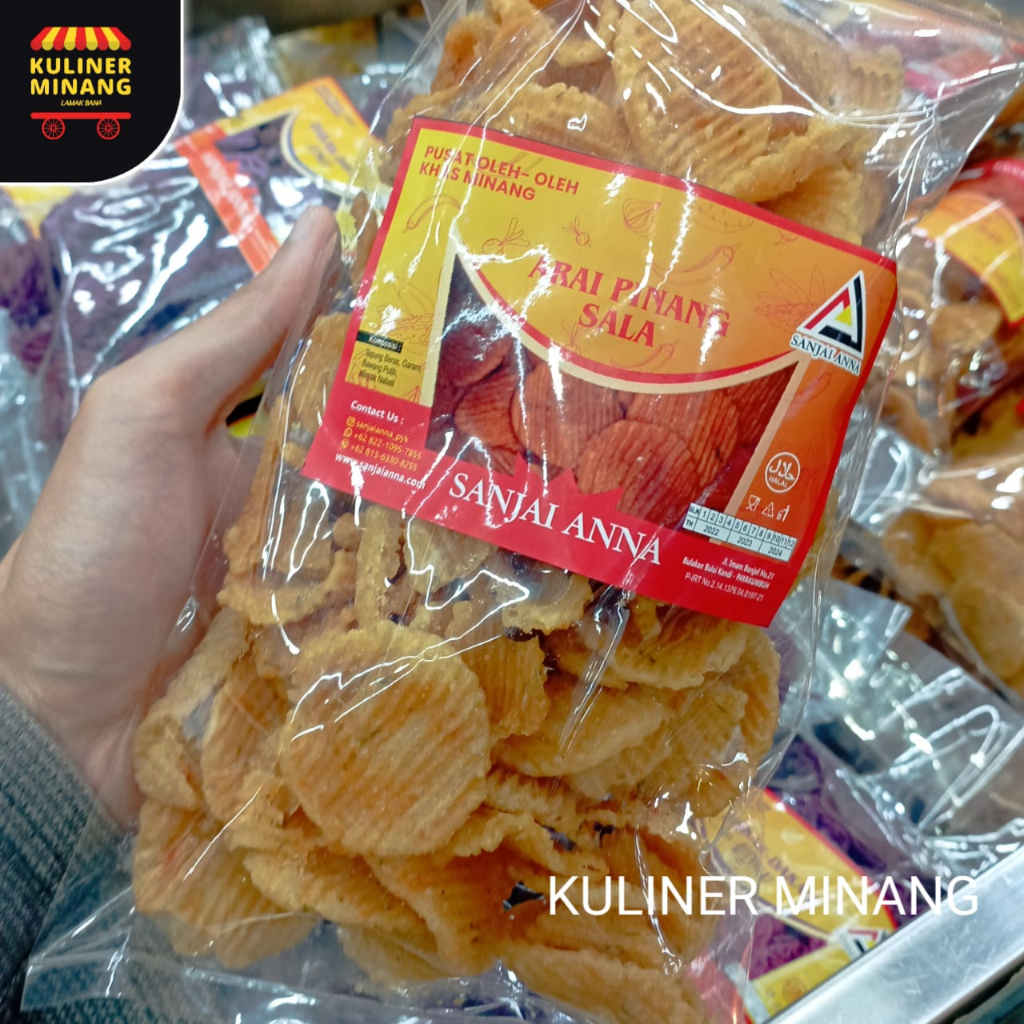 

Arai Pinang Anna 250g Oleh-Oleh Asli Kampung Cemilan Makanan Payakumbuh Khas Padang Snack Jajanan Kuliner Minang Kabau Gurih Spicy Murah Renyah Resmi 100% Halal Original AX02